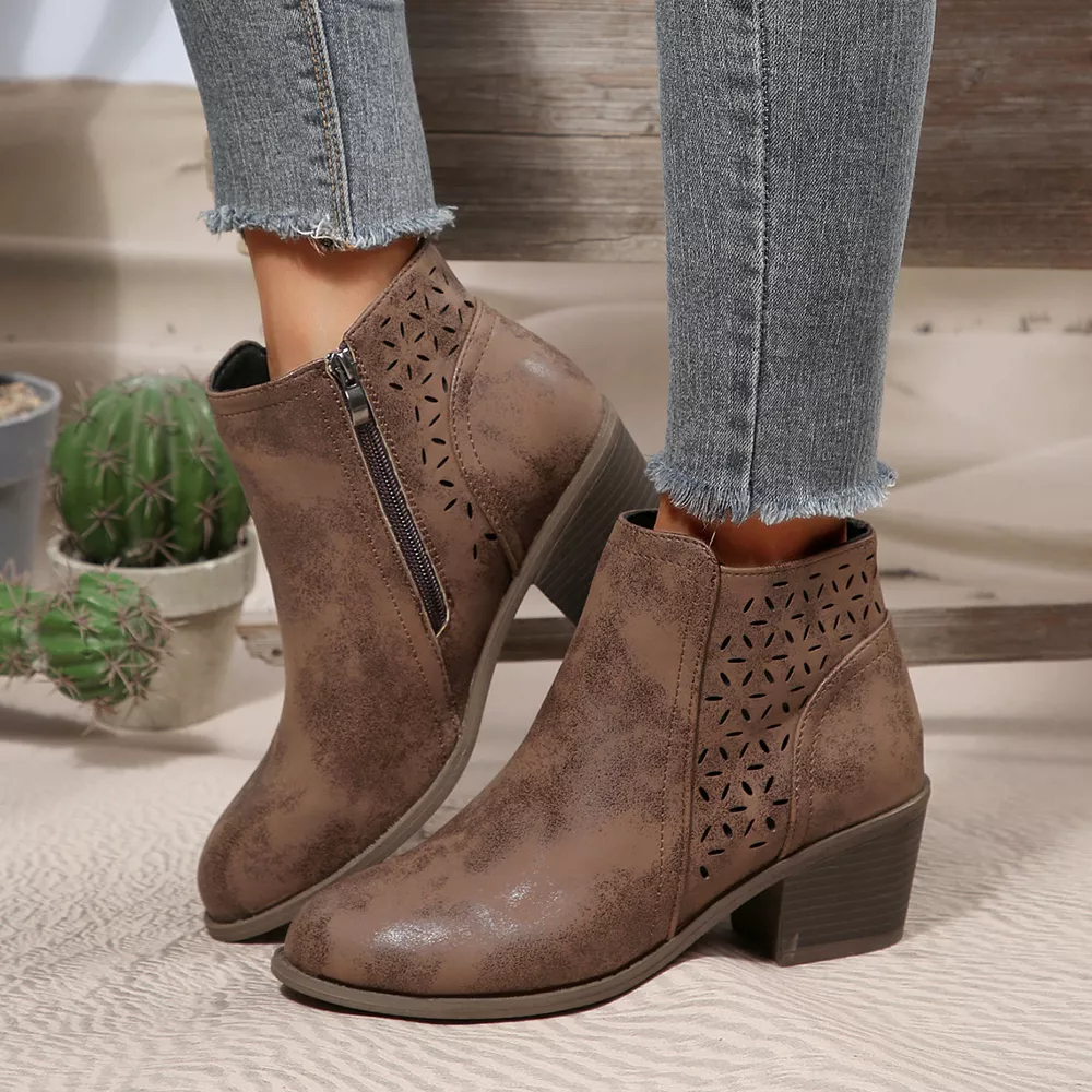 Point Toe Block Heels Boots, image 5