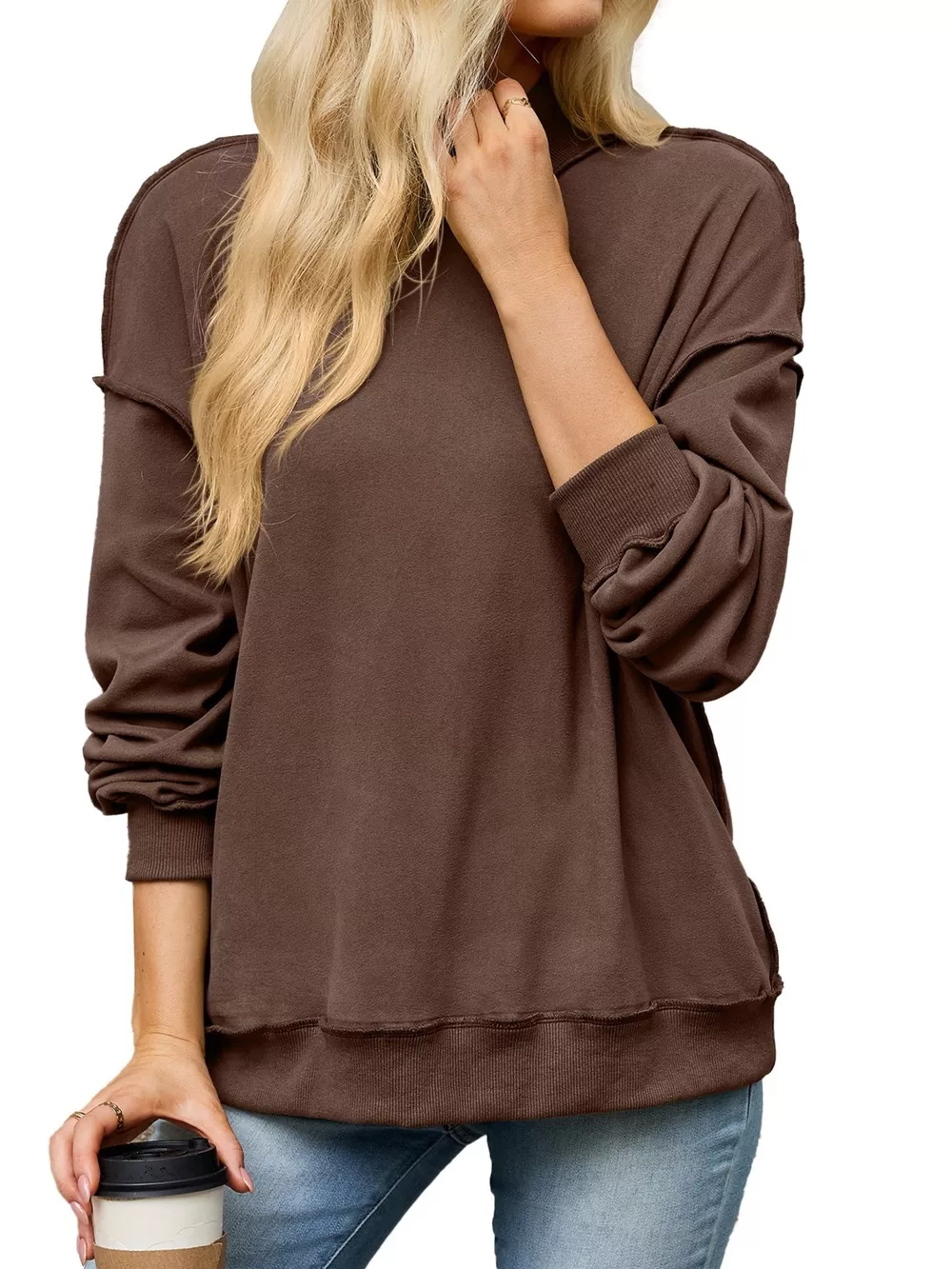 Loose Fit Crew Neck Sweatshirt, image 21