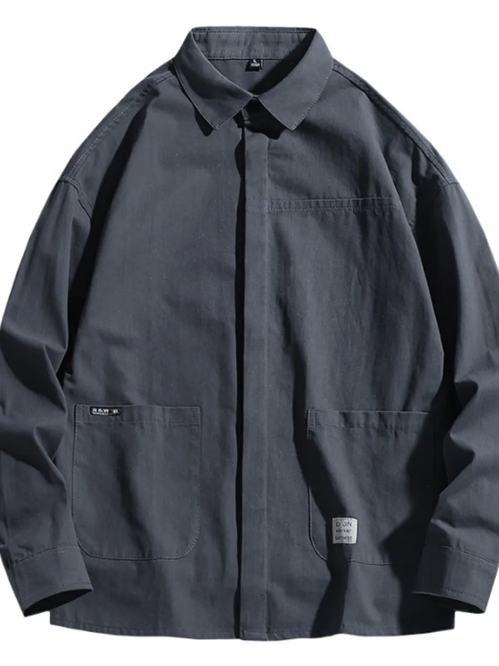 Men's Plus Size Button Up Long Sleeve Shirt, image 2