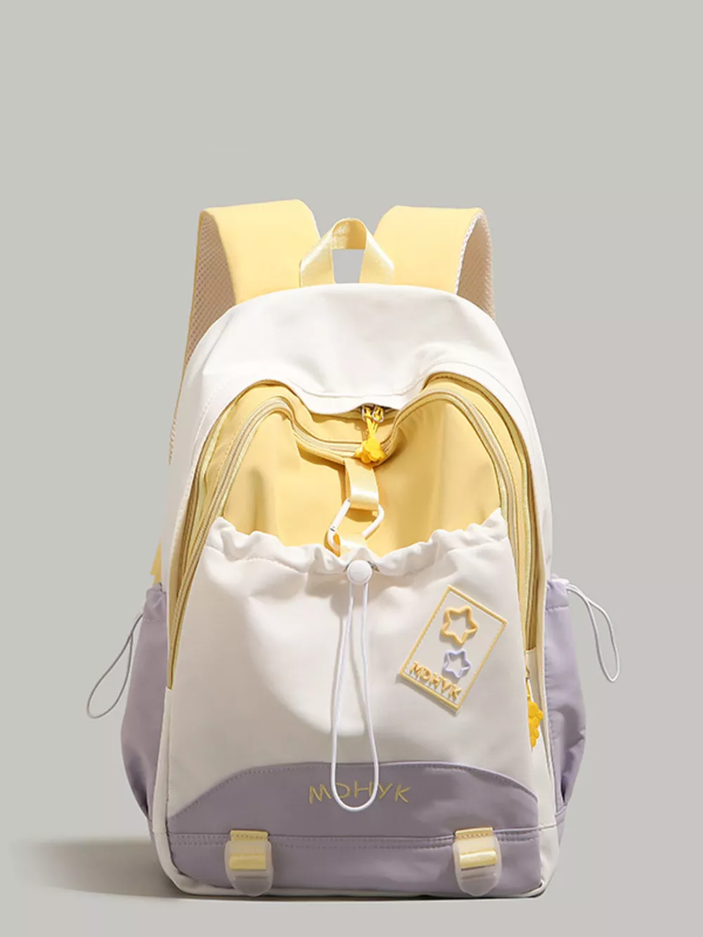 Color Block Drawstring Backpack Bag, image 2
