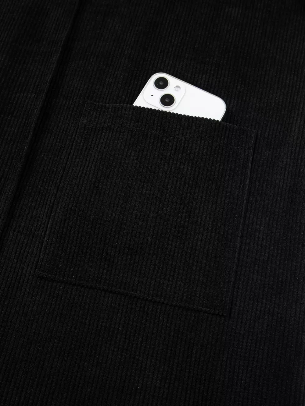 Corduroy Sleeveless Mini Dress with Patched Pockets, image 6