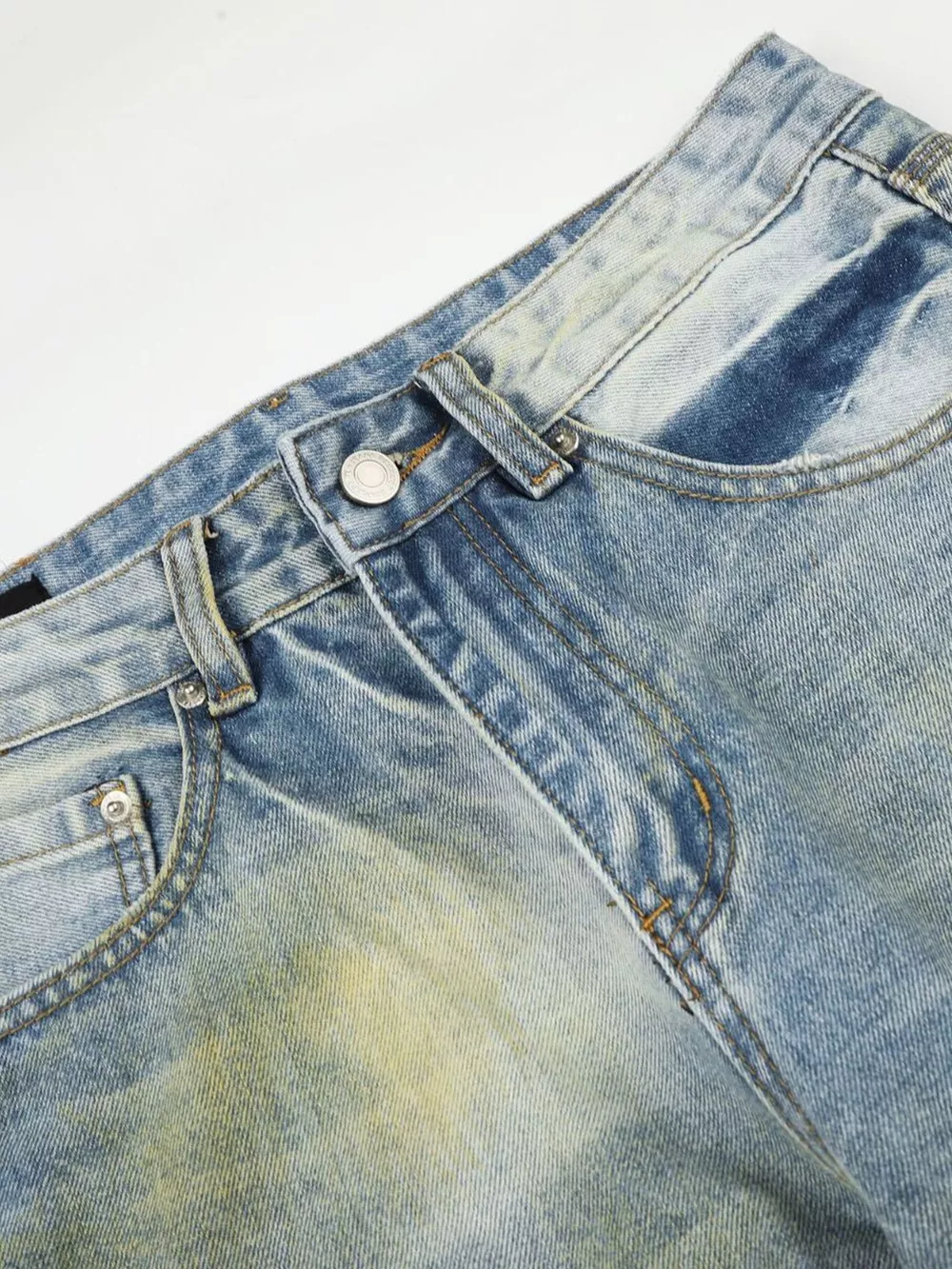 Men's Vintage Wash Wide Leg Jeans, image 7