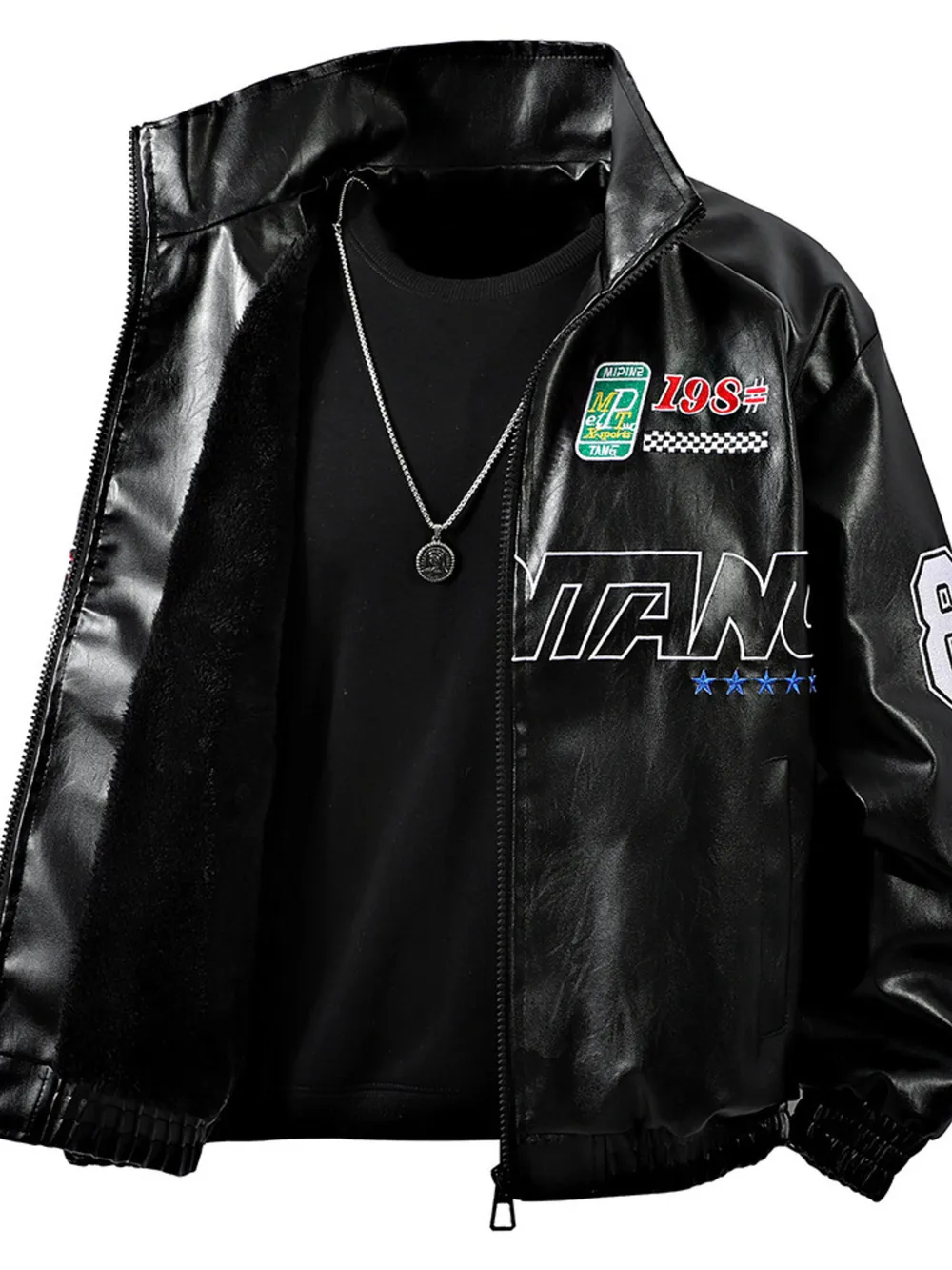 Men's Plus Size Zip Up Long Sleeve Jacket, image 3