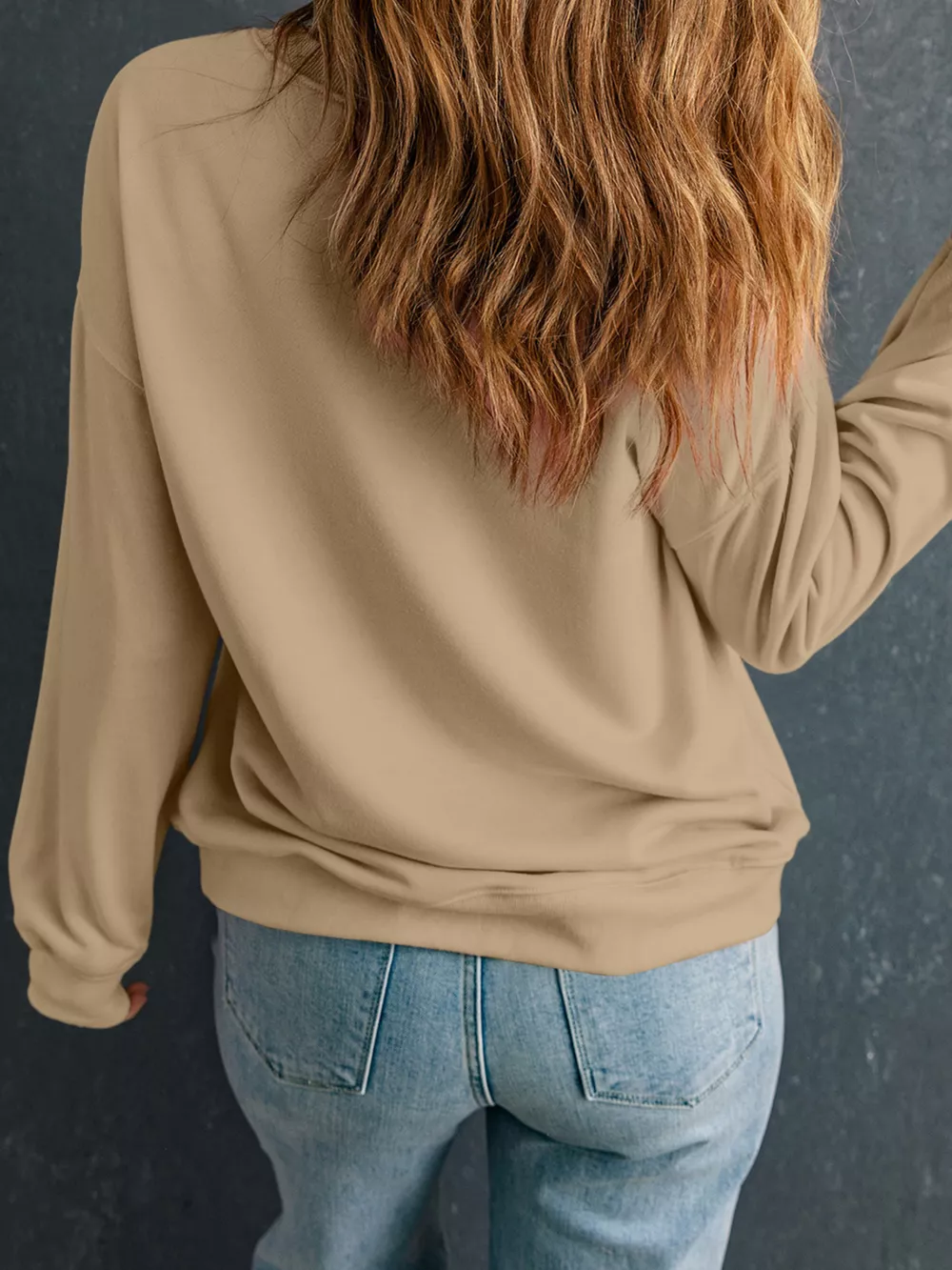 Halloween Ghost Graphic Drop Shoulder Sweatshirt, image 4