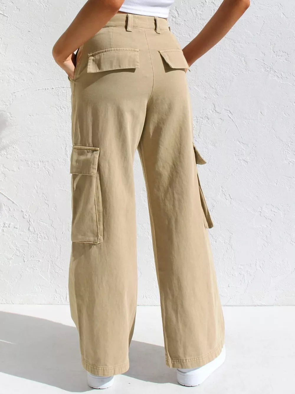 High-Waisted Wide Leg Cargo Jeans, image 22