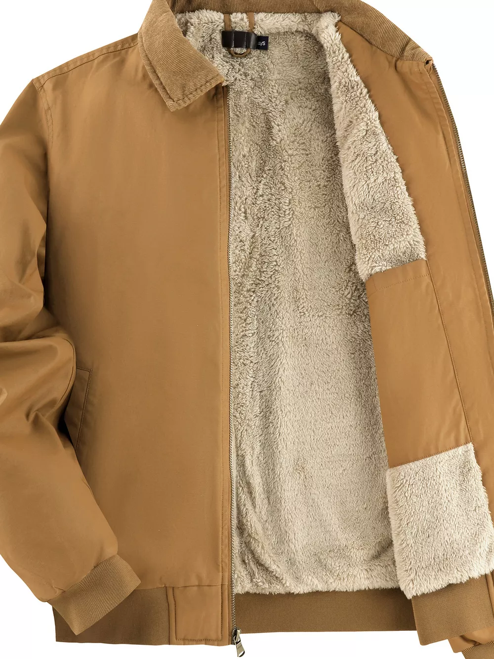 Men's Sherpa Lined Zip Up Jacket, image 3