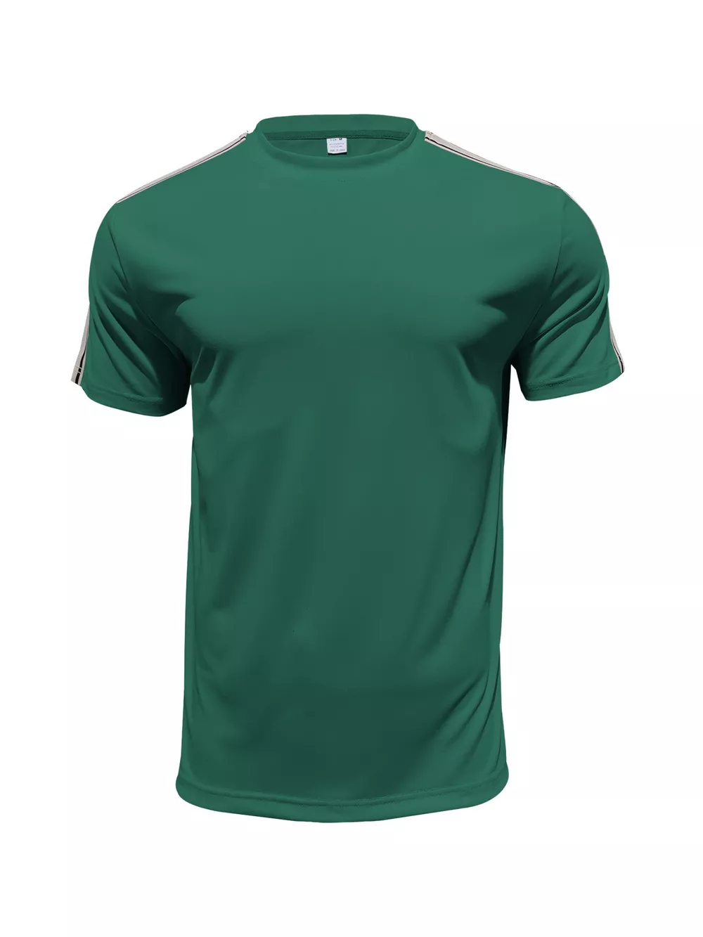 Men's Full Size Striped Shoulder Casual T-Shirt Plus Size, image 3