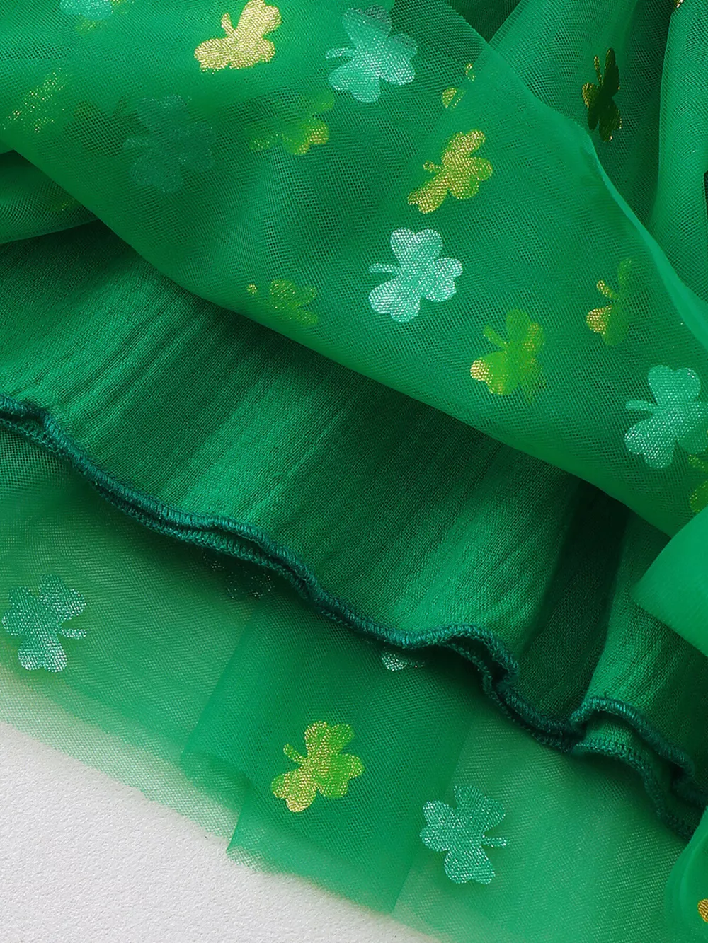 Children's Smocked Clover Tulle Dress, image 5