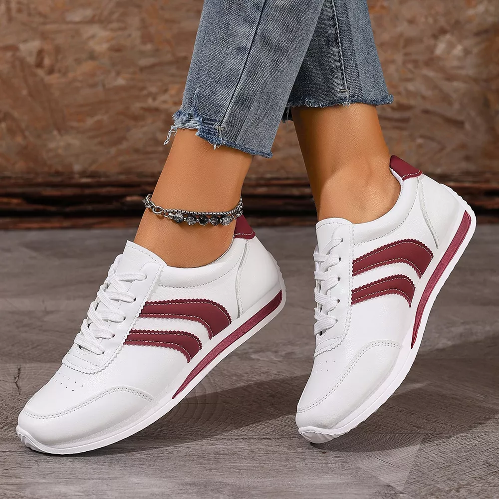 Round Toe Lace Up Sneakers, image 2