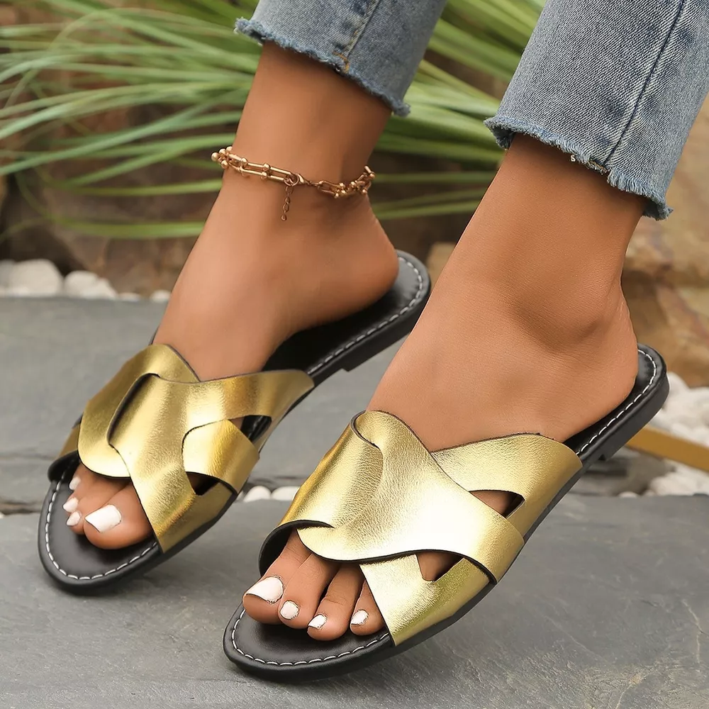 Open Toe Flats Sandals, image 3