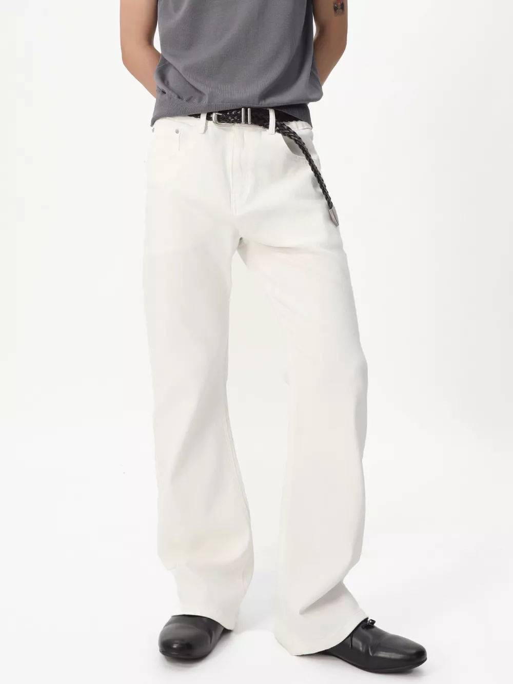 Men's Loose Fit Bootcut Jeans, image 4