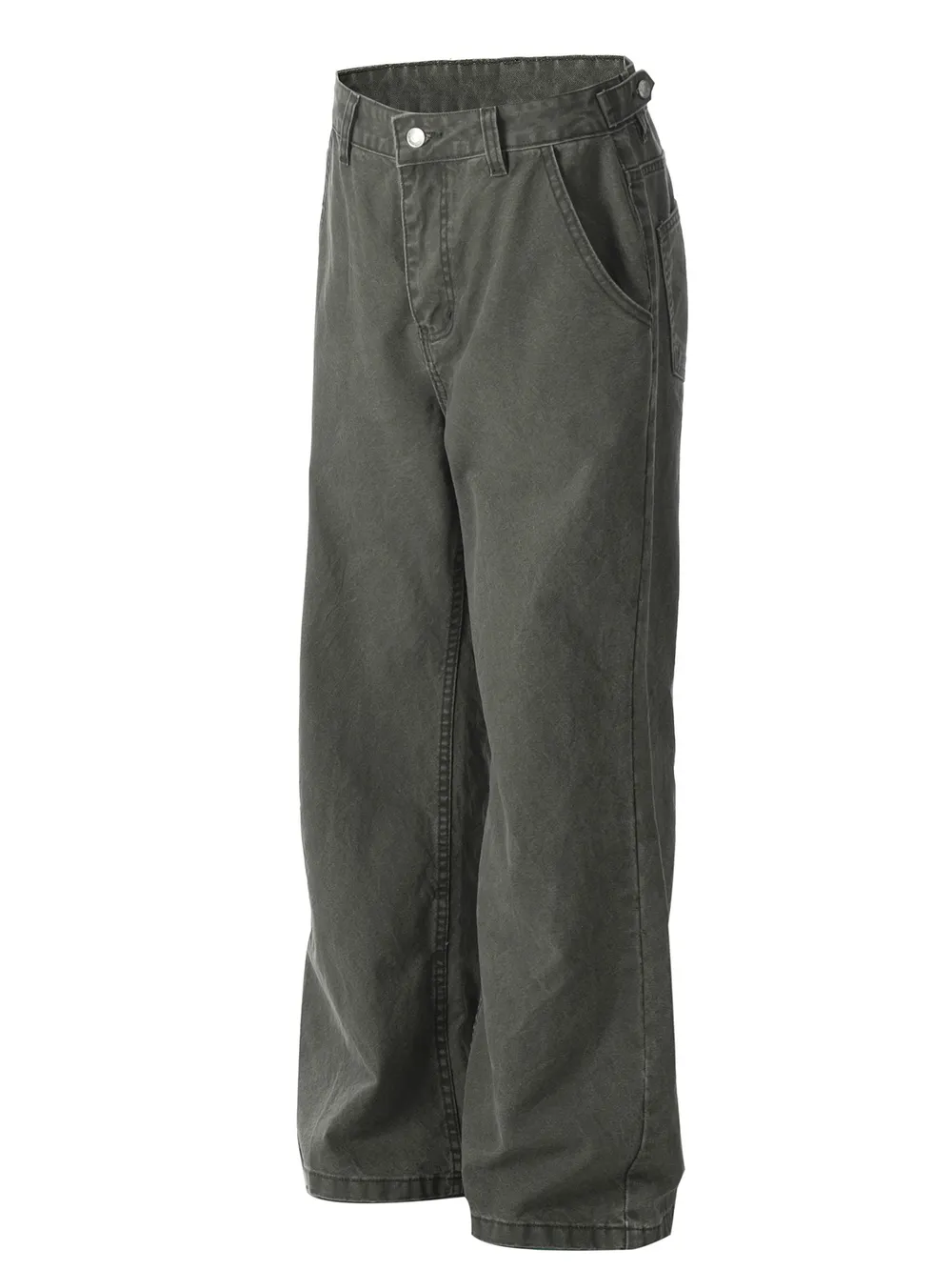 Men's Washed Wide Leg Jeans, image 2