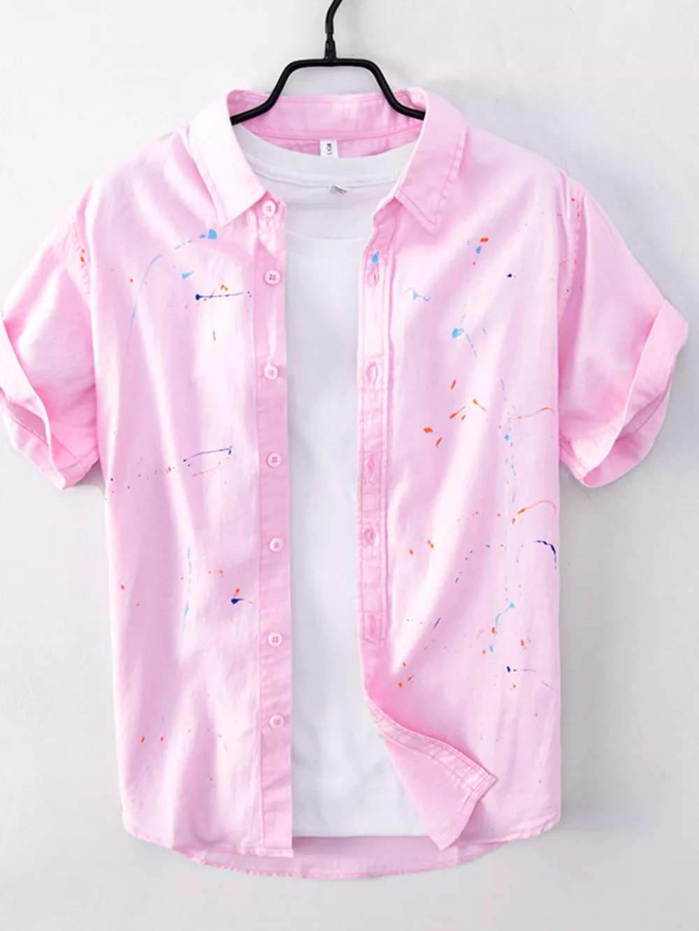 Men's Plus Size Button Up Short Sleeve Shirt, image 6