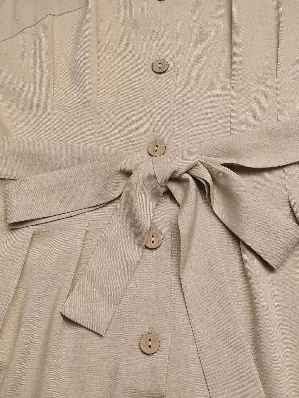 Sleeveless Button-Down Tie Waist Romper, image 7