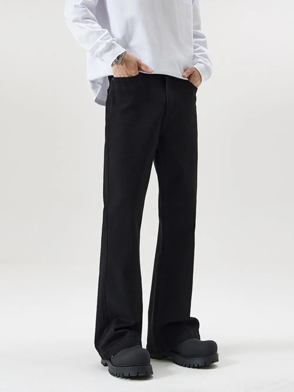 Men's Full Size Pocketed Bootcut Jeans Plus Size, image 3