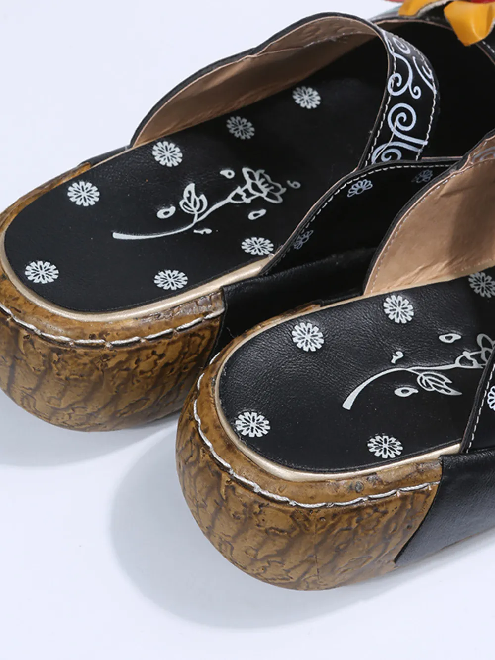 Flower Round Toe Sandals, image 5