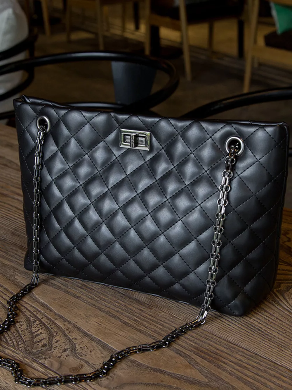 Quilted Chain Crossbody Bag, image 6