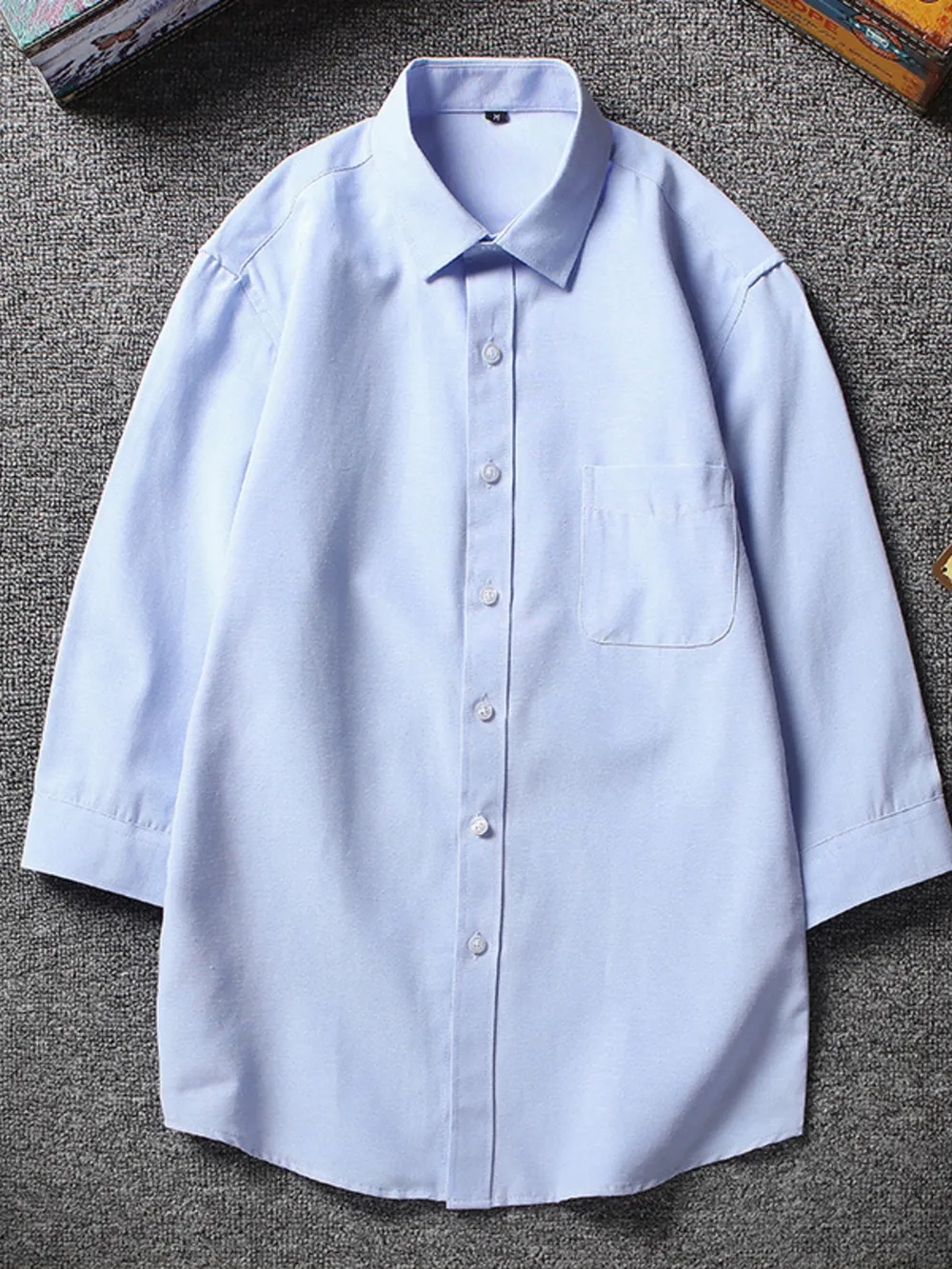 Men's Plus Size Casual Solid Color Button Up Shirt, image 3
