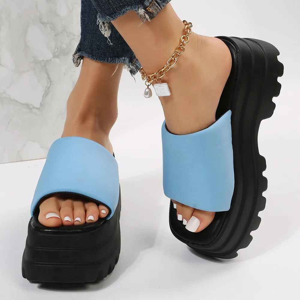 Open Toe Platform Slide Sandals, image 8