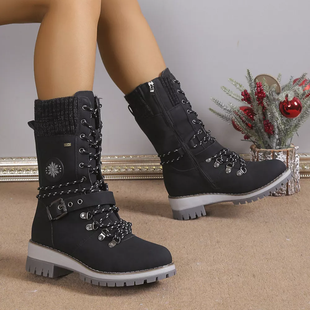 Lace Up Block Heel Boots, image 6