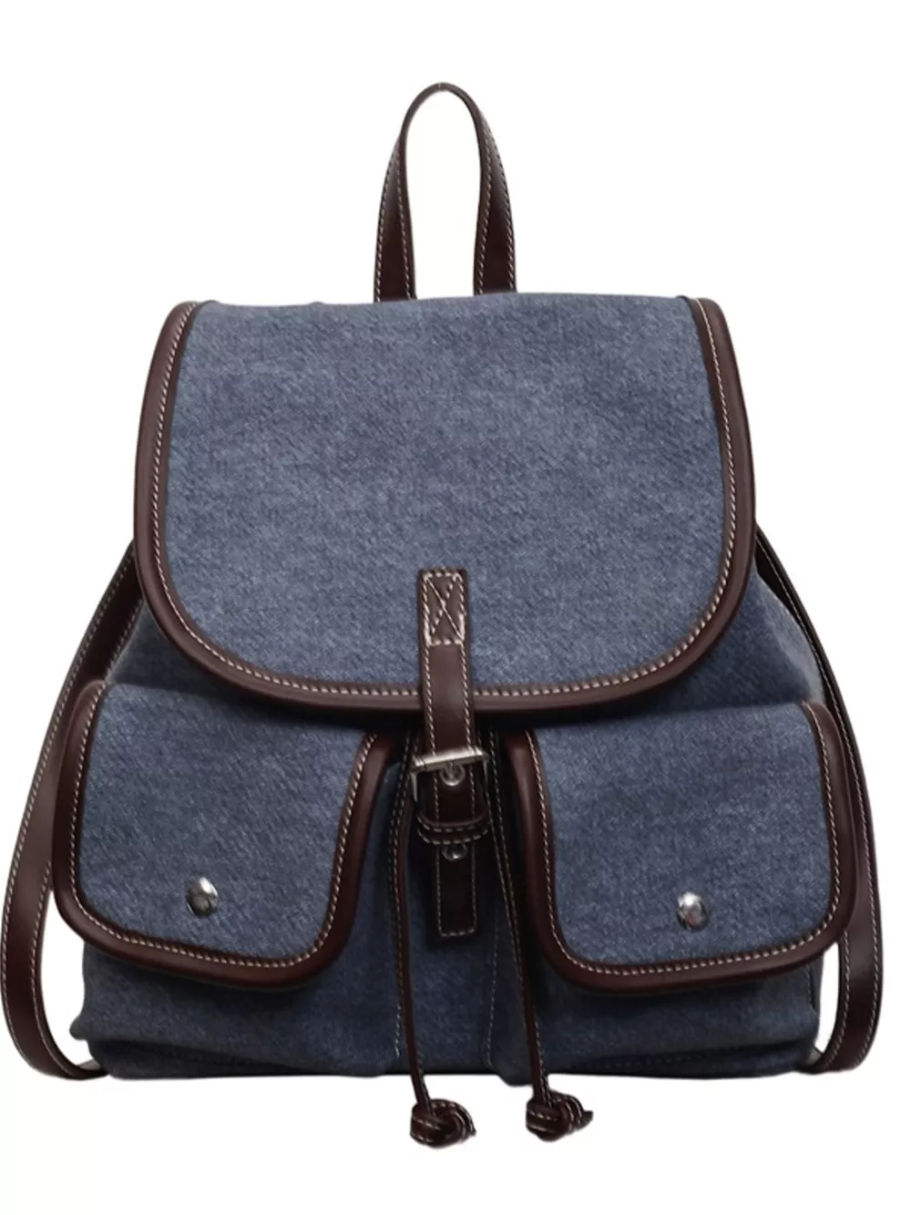 Casual Denim Flap Backpack Bag, image 5