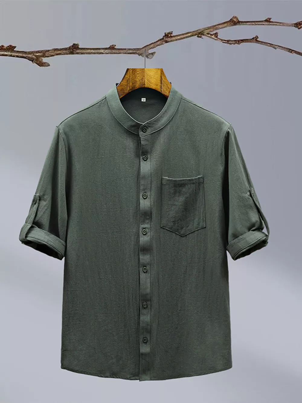 Men's Plus Size Button Up Short Sleeve Shirt, image 2