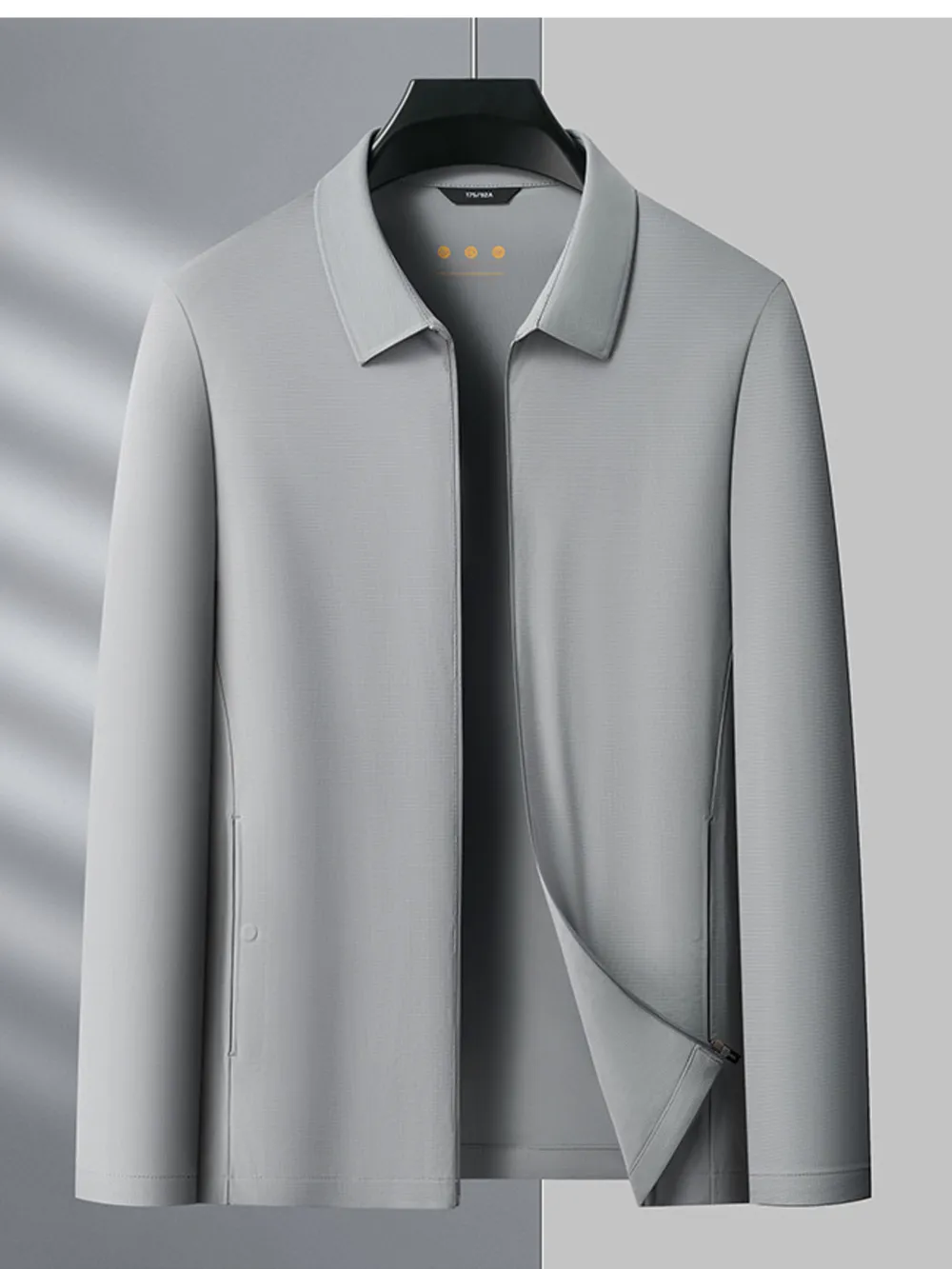 Men's Plus Size Zip Up Long Sleeve Jacket, image 8