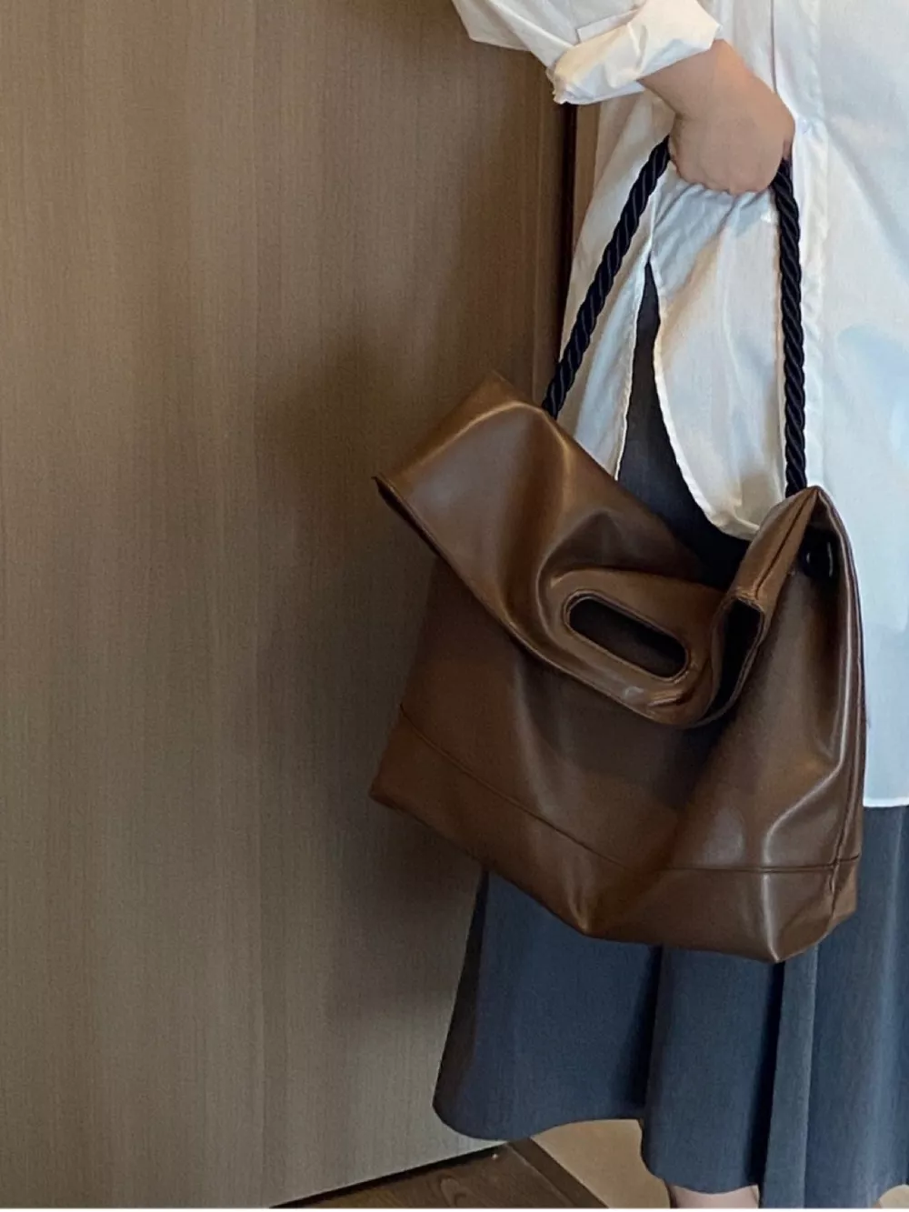 PU Leather Oversized Tote Bag, image 10