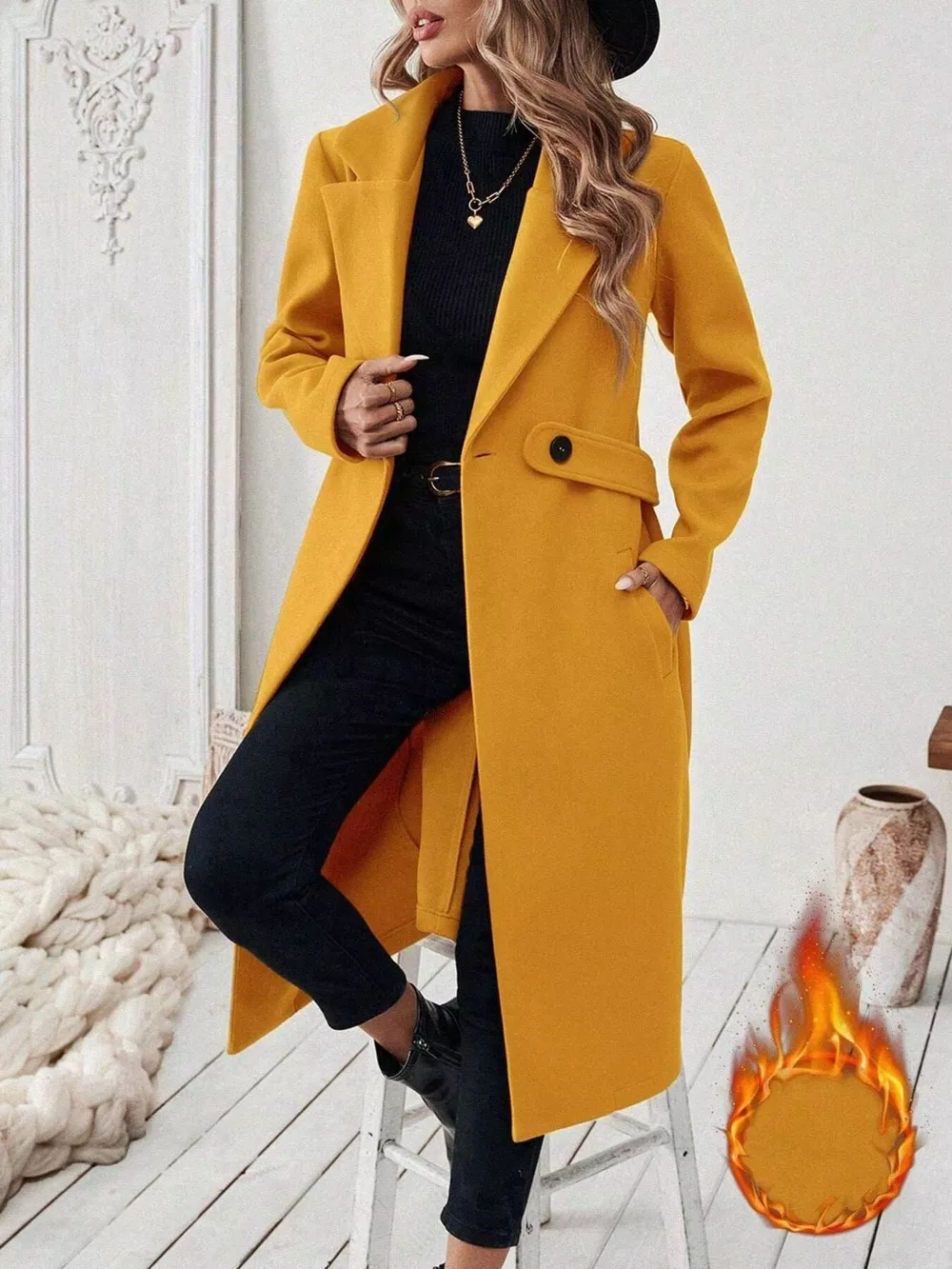 Single-Button Longline Coat, image 18