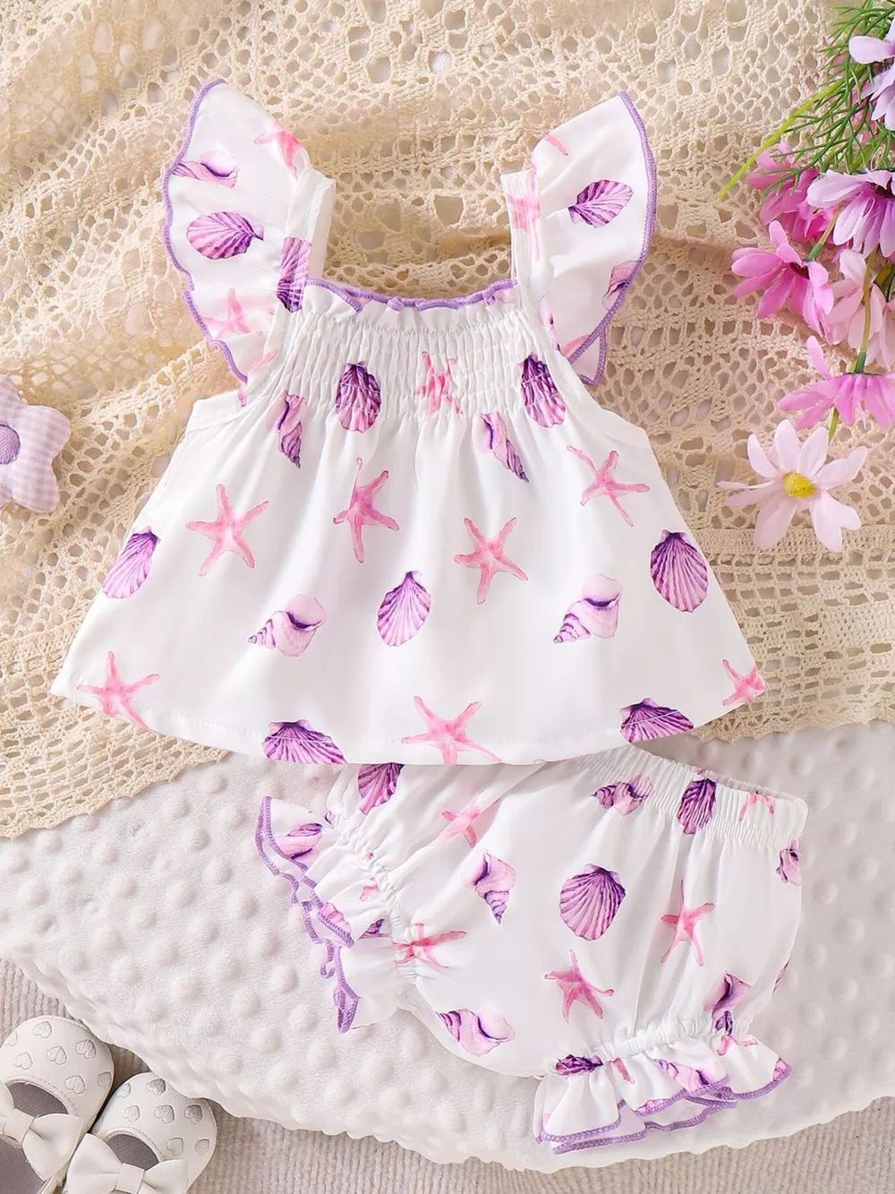 Children's Ruffled Printed Tank and Shorts Set, image 11