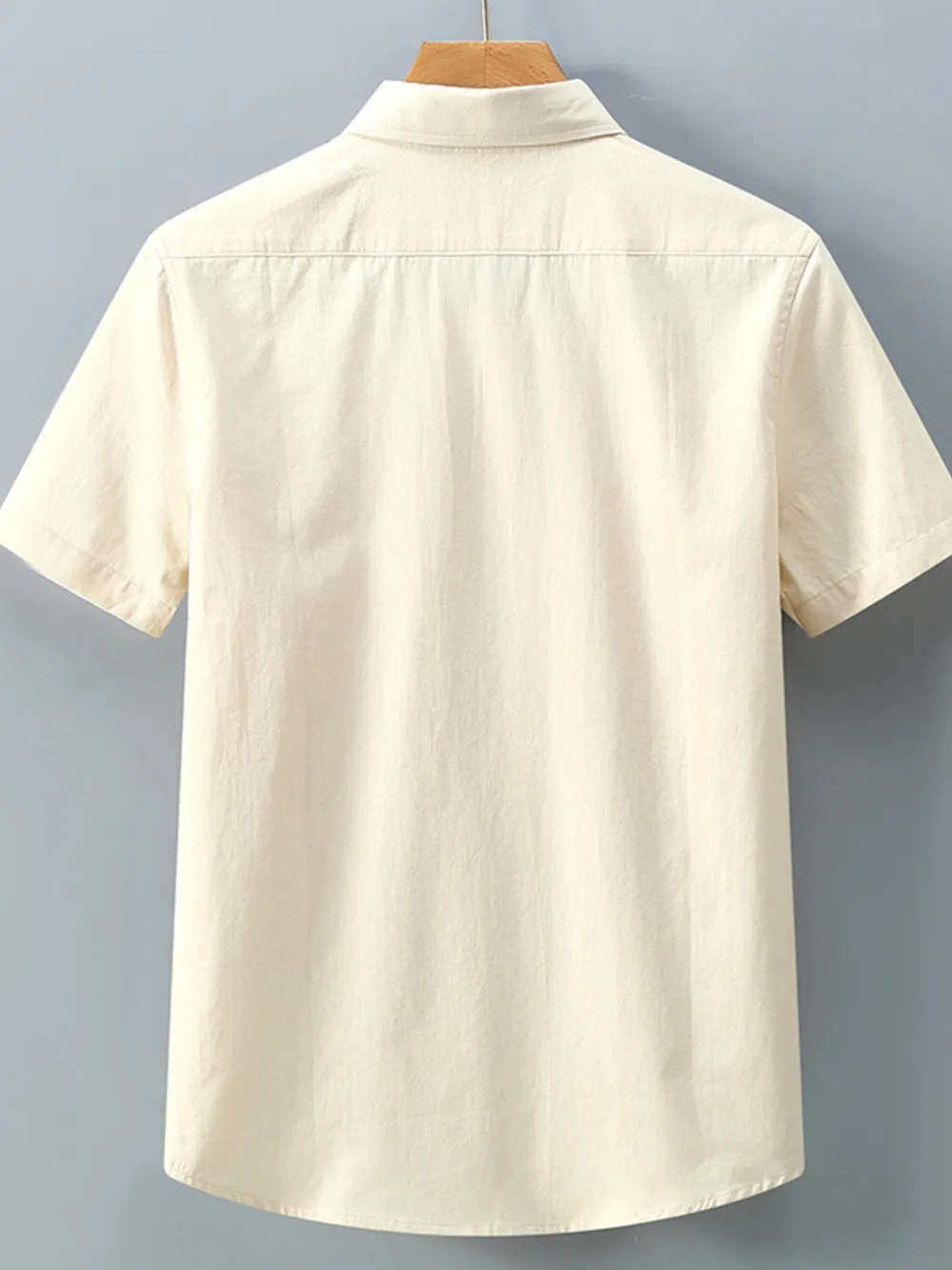 Men's Plus Size Button Up Short-Sleeve Shirt, image 3
