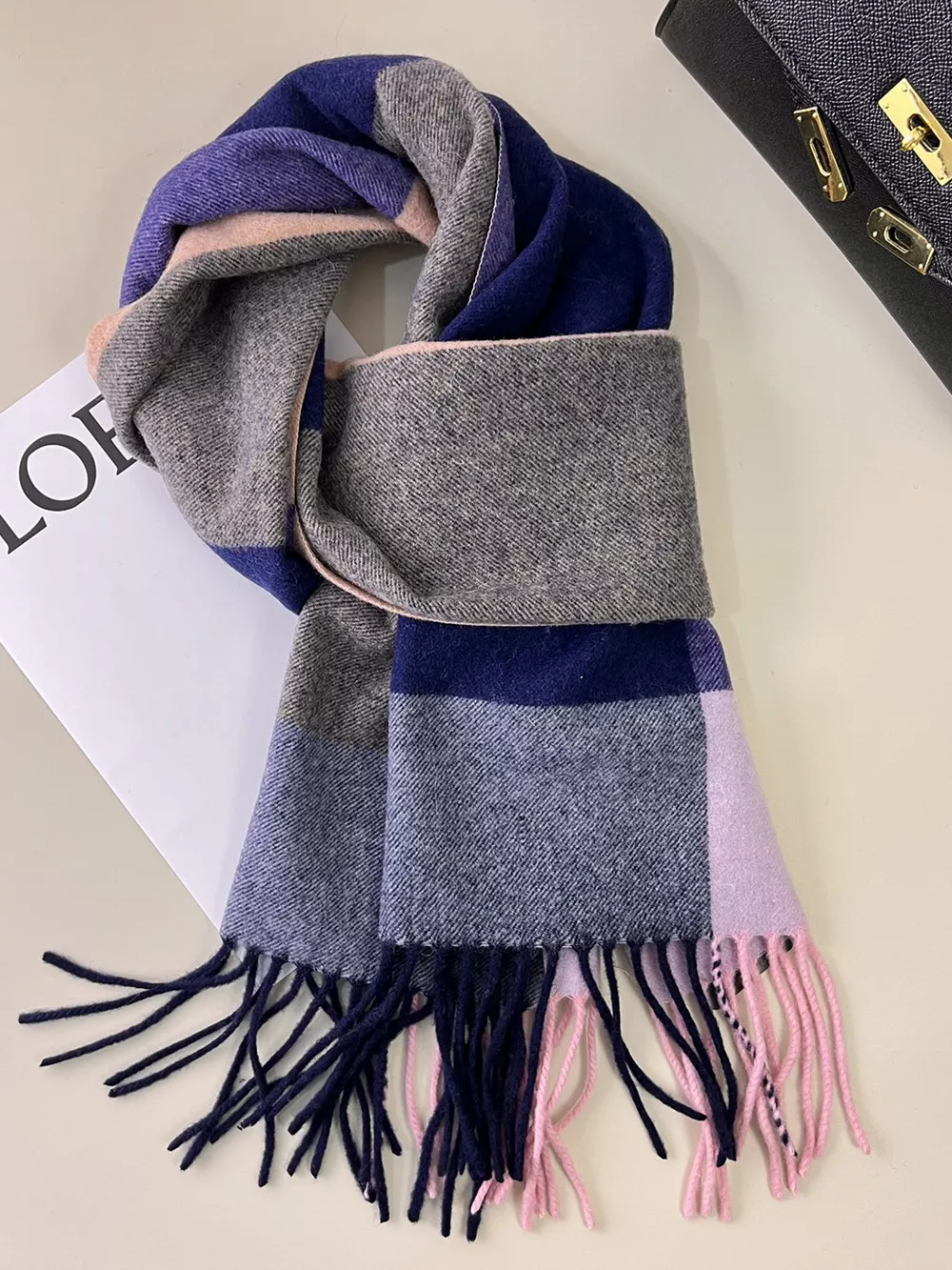 Plaid Fringe Scarf, image 4
