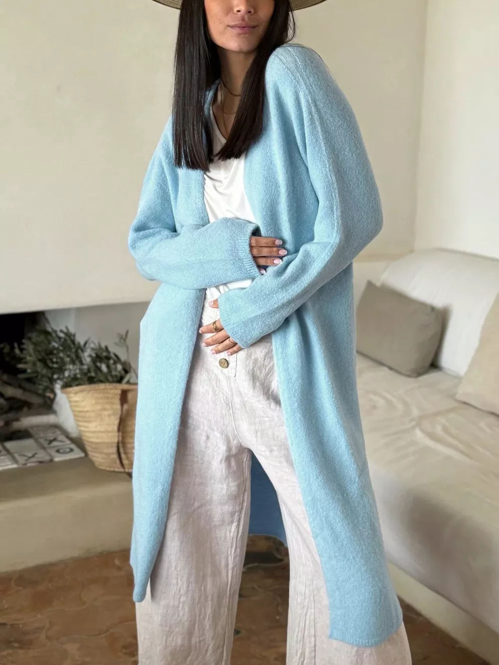 Soft Open-Front Longline Cardigan, image 4