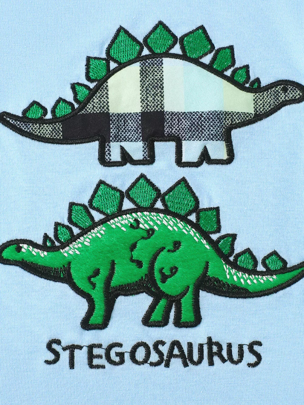 Children's Dinosaur Short Sleeve Tee & Plaid Shorts Set, image 5