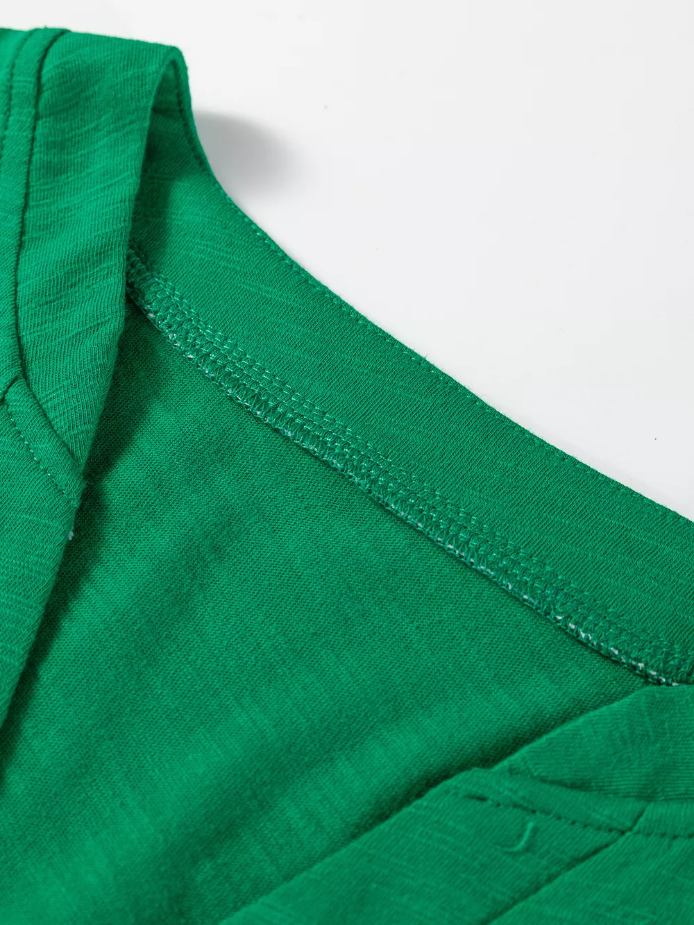 Solid Color Button V Neck Long Sleeve Top, image 8