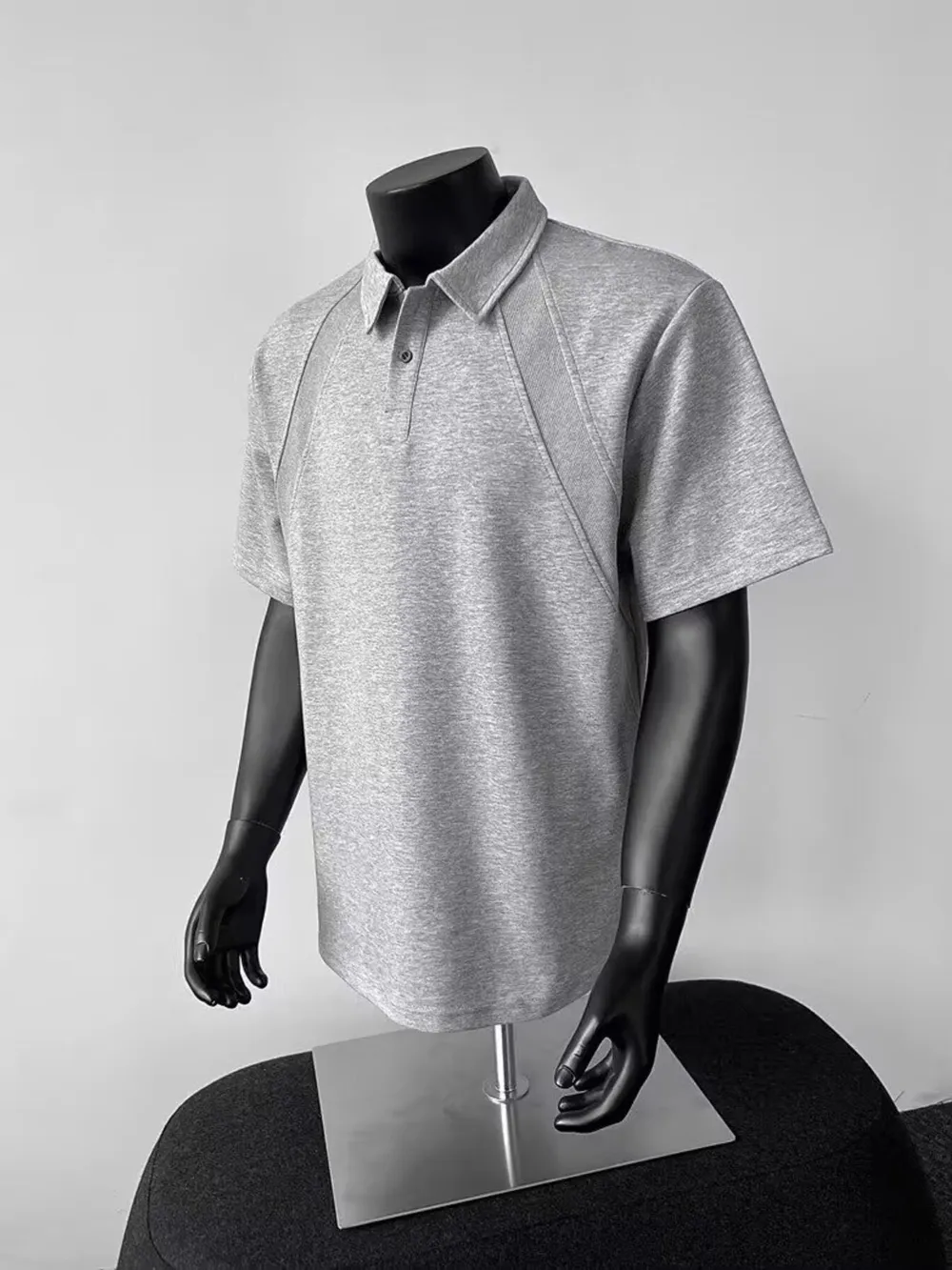 Men's Plus Size Button Detail Short Sleeve Polo, image 4