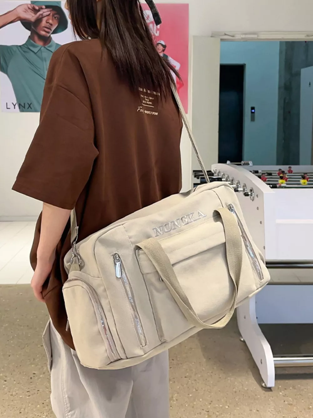 Canvas Multiple Pockets Travel Bag, image 3