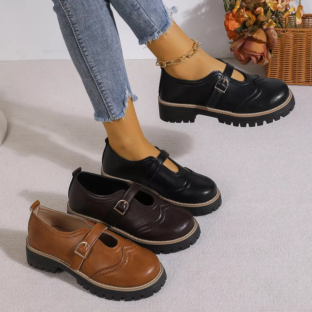 Round Toe Platform Loafers, image 2