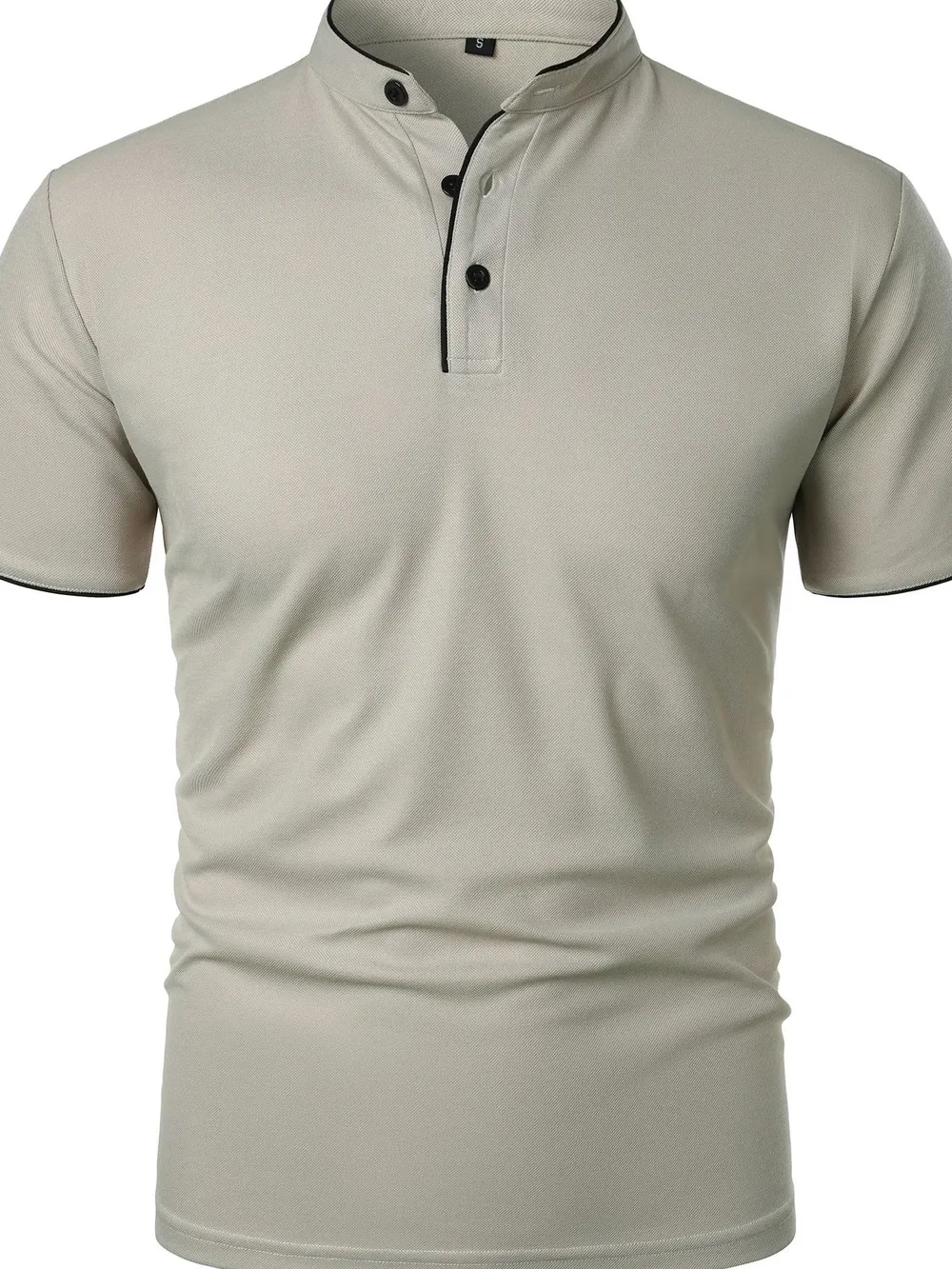 Men's Full Size Short Sleeve Contrast Trim Polo Plus Size, image 22