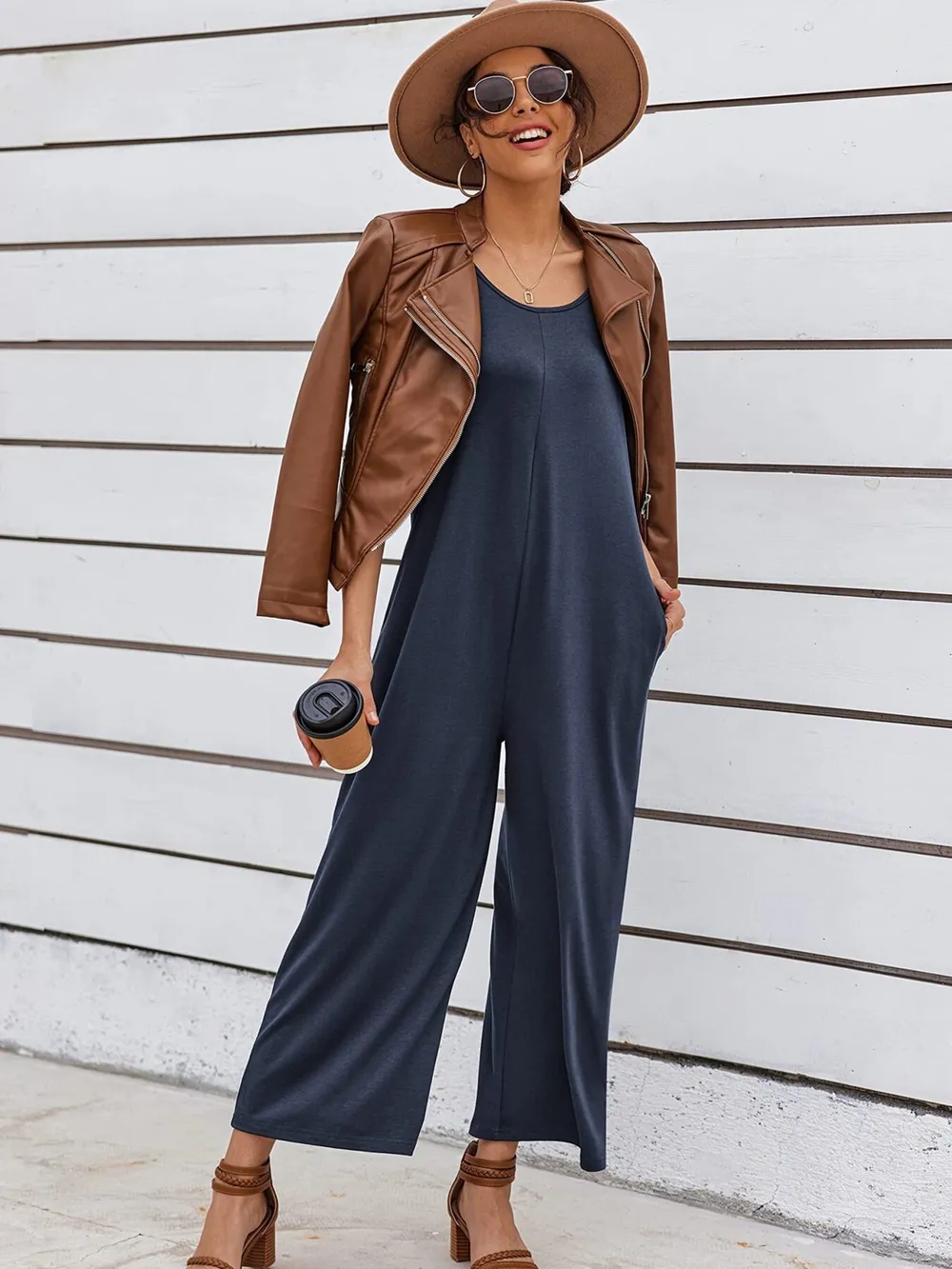 Sleeveless Wide Leg Casual Jumpsuit, image 9