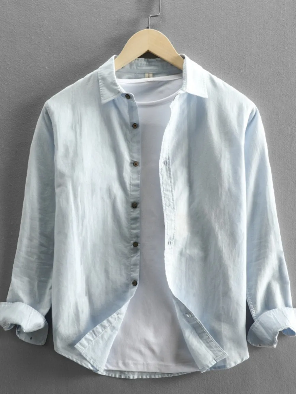Men's Plus Size Button Up Long Sleeve Shirt, image 11