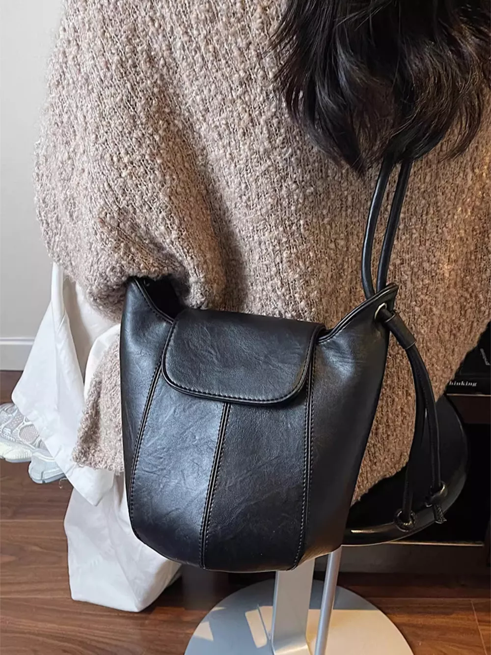 Knot Strap Bucket Crossbody Bag, image 5