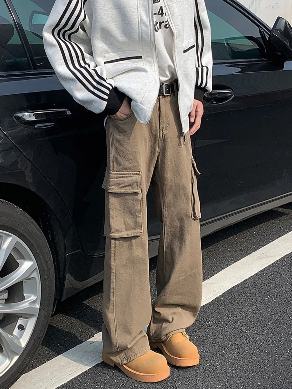 Men's Full Size Loose Fit Cargo Pants Plus Size, image 3