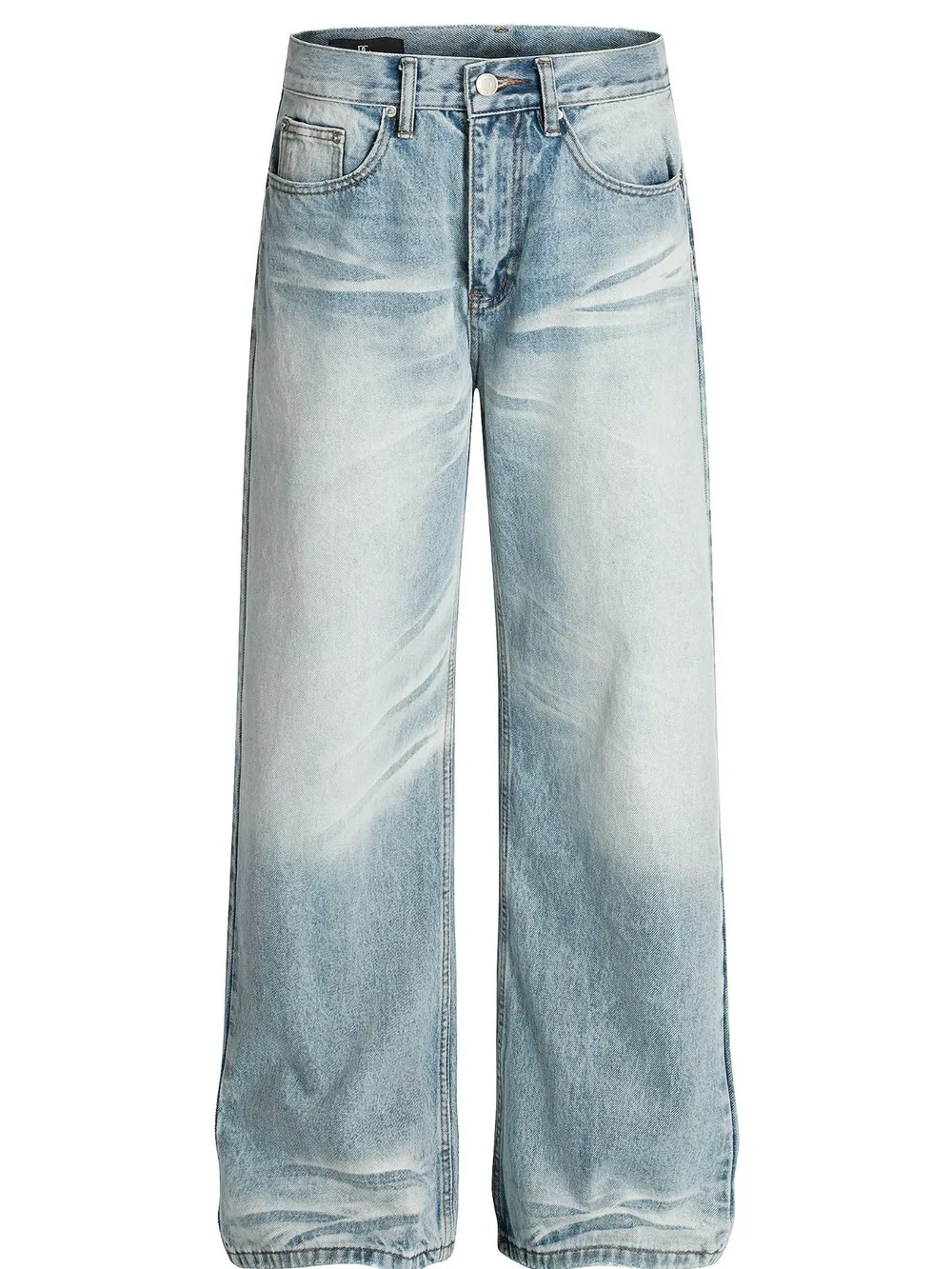 Men's Wash Wide Leg Jeans