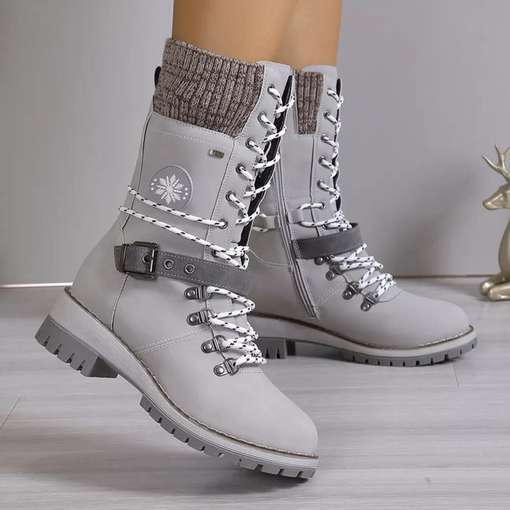 Lace Up Block Heel Boots, image 2