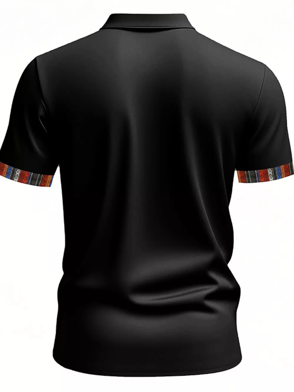 Men's Full Size Short Sleeve Shirt with Colorful Trim Plus Size, image 9