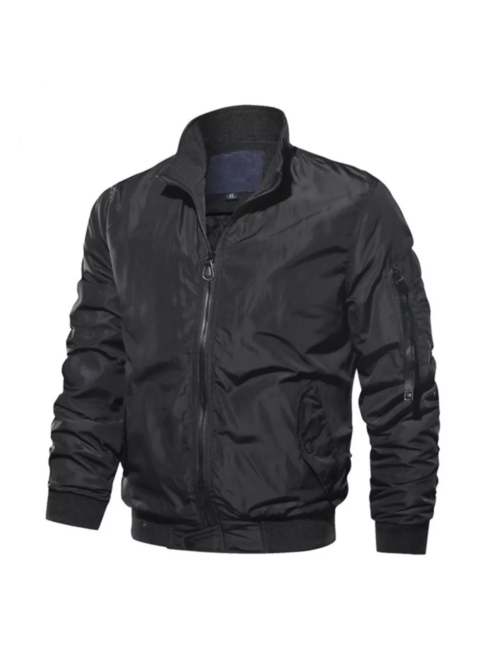 Men's Plus Size Zip Up Lightweight Bomber Jacket