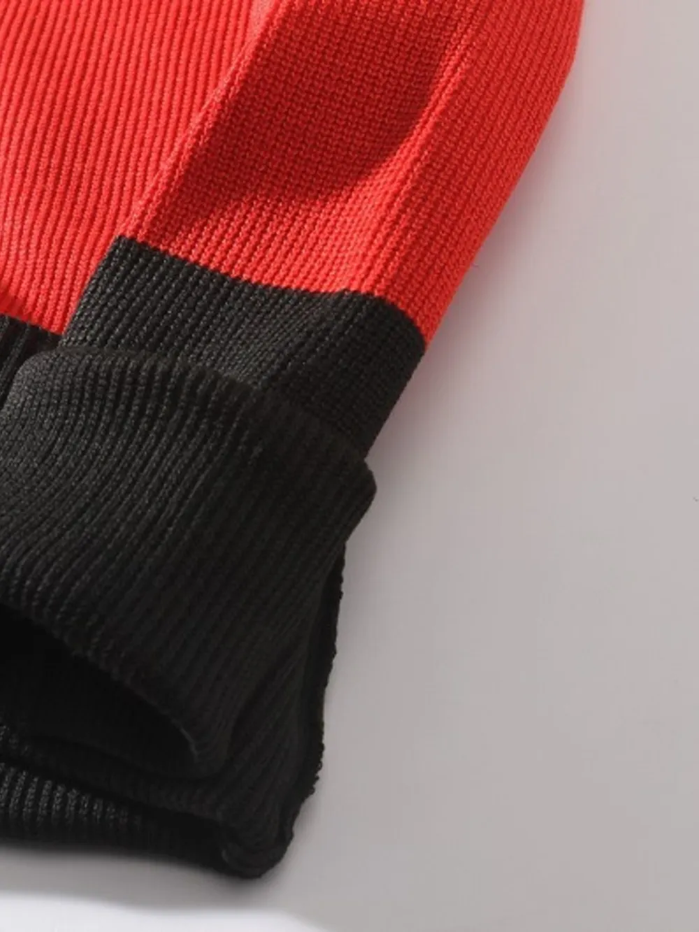 Men's Plus Size Color Block Round Neck Sweater, image 8