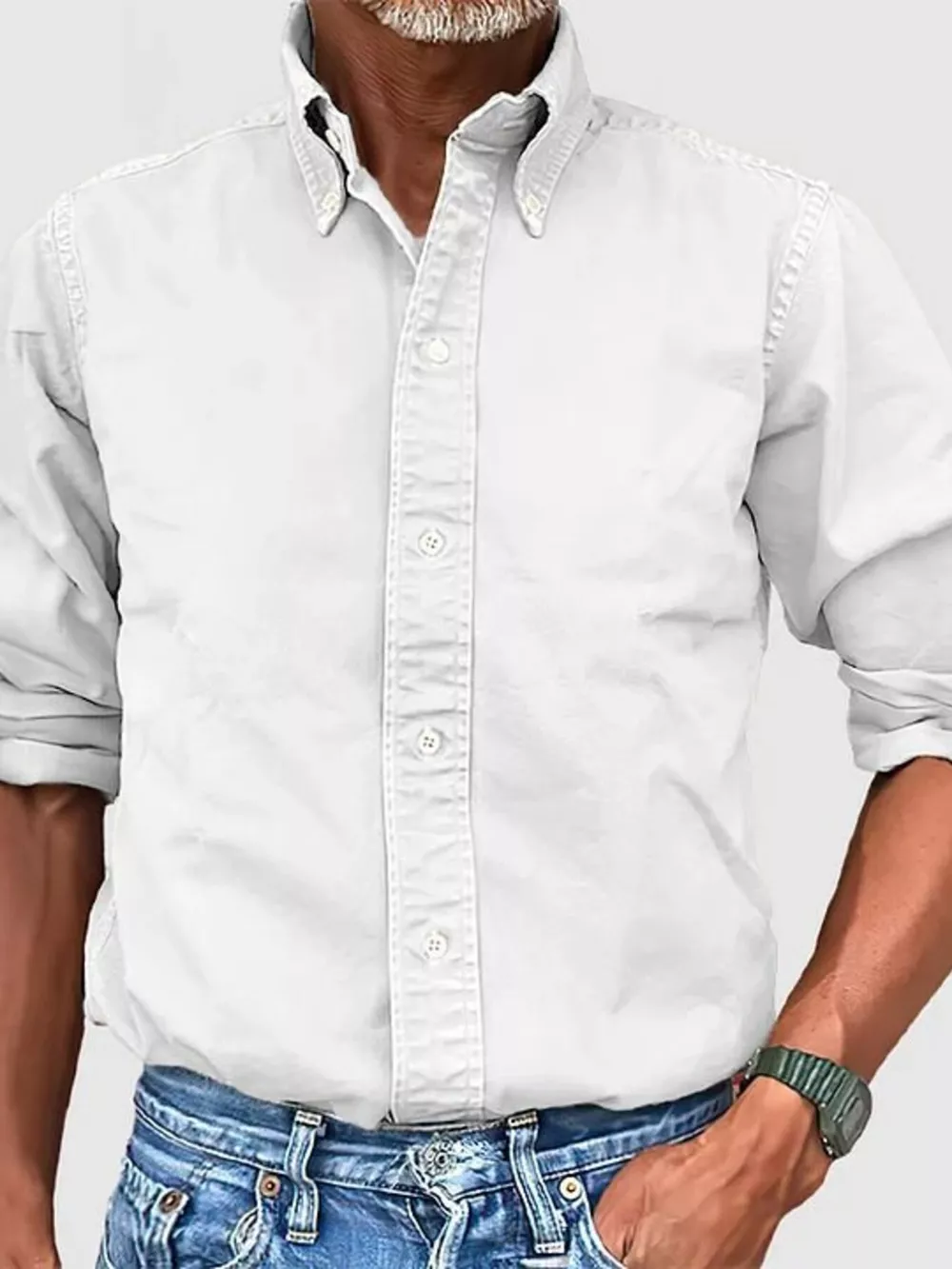 Men's Full Size Casual Button-Down Shirt Plus Size, image 11