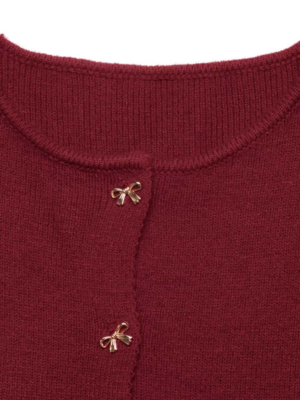 Bow Button Up Knit Cardigan, image 8